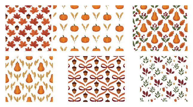 Thanksgiving Thanksgiving seamless autumn pattern design Vector Eps