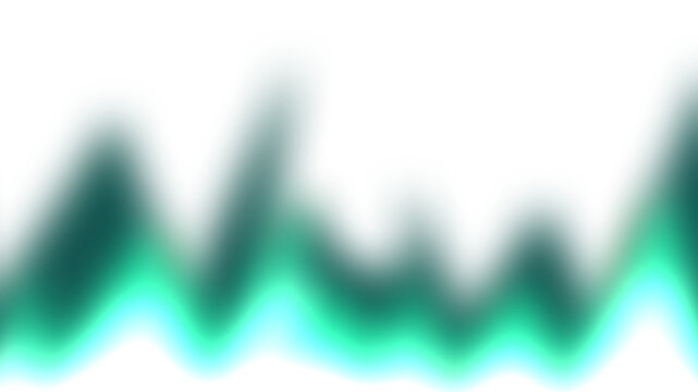 Teal Green Abstract Mountain Peak Gradient Glow Overlay Transparent PNG
