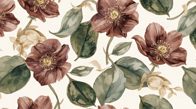 Watercolor Botanical Background