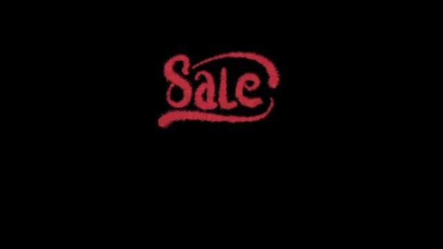 sale typography vidio lop black background 