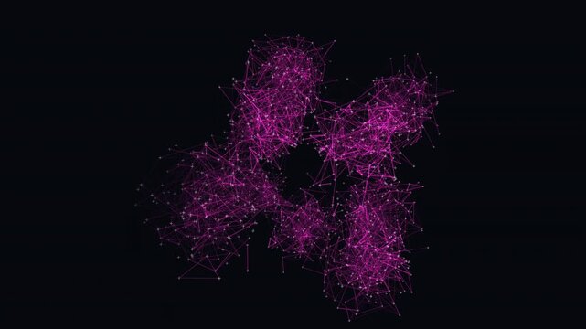 Computational network cluster mapping topology background