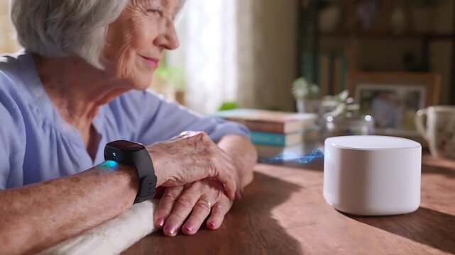 Wearable health sensor transmits vital signs to home hub