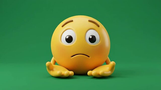 3d emoticon characters with shy and embarrassed expressions set