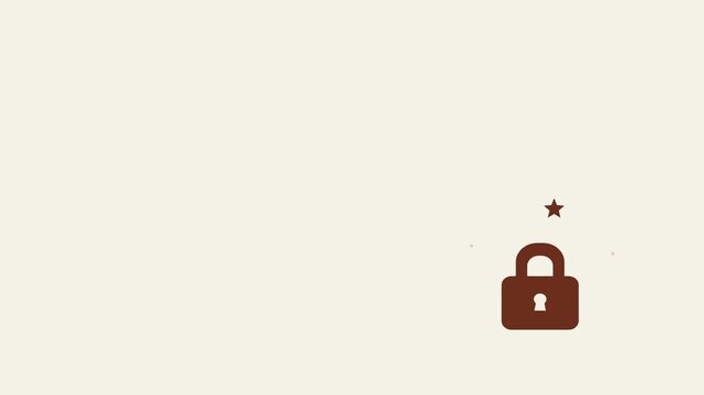 vector lock animation solid color fill