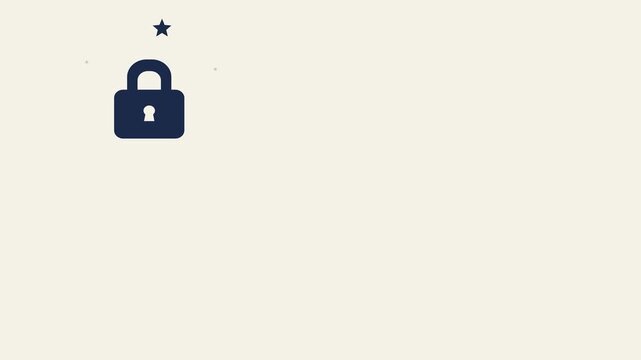 vector lock animation solid color fill