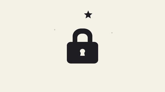 vector lock animation solid color fill