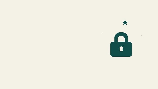vector lock animation solid color fill