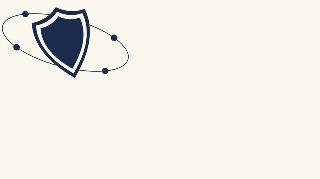 vector shield animation with solid color fill