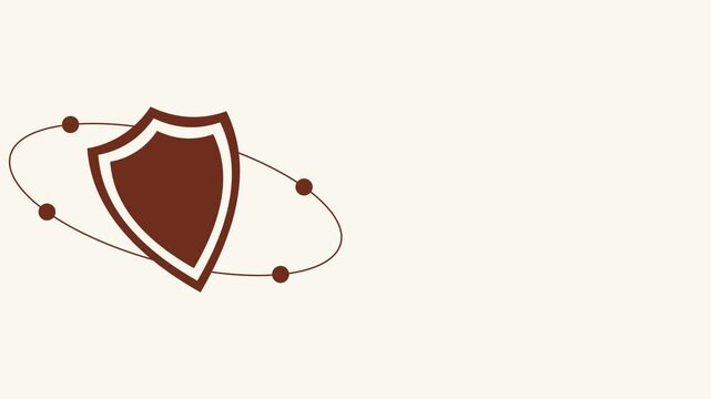 vector shield animation with solid color fill