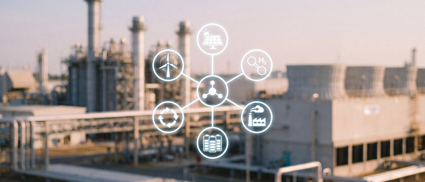 Decarbonization of production and industry. A concept for combating climate change and global warming.