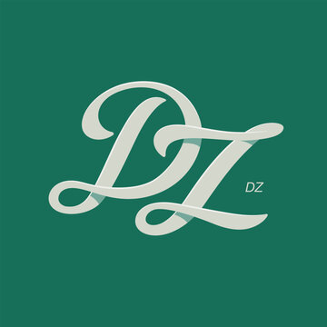 Letter D and Z Monogram Vector Logo