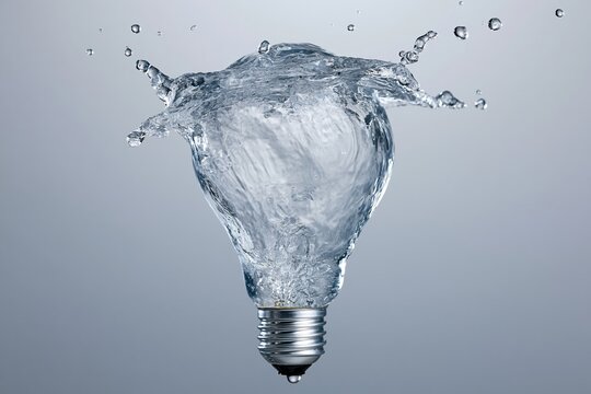 The Water Lightbulb Splash: Dynamic Liquid Energy Inside a Glass Bulb