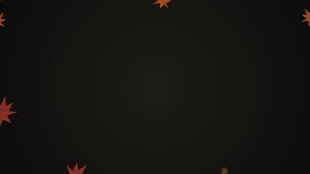 Elegant autumn maple leaf border animation featuring natural wind movement and transparent background design for seasonal branding, product presentations, invitations, and cinematic compositions.