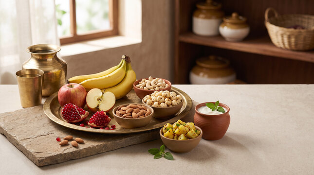 Fruit and makhana meal preparation for Vishnu Ekadashi