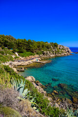 Greek Paradise: Scenic coastline at Plaka Beach near Anthony Quinn Bay Rhodes © Simon Dannhauer