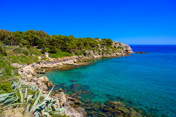 Greek Paradise: Scenic coastline at Plaka Beach near Anthony Quinn Bay Rhodes © Simon Dannhauer
