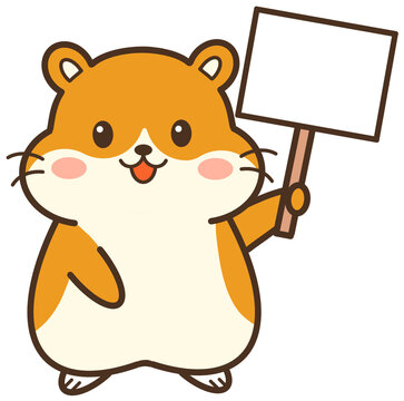 Cute hamster character illustration