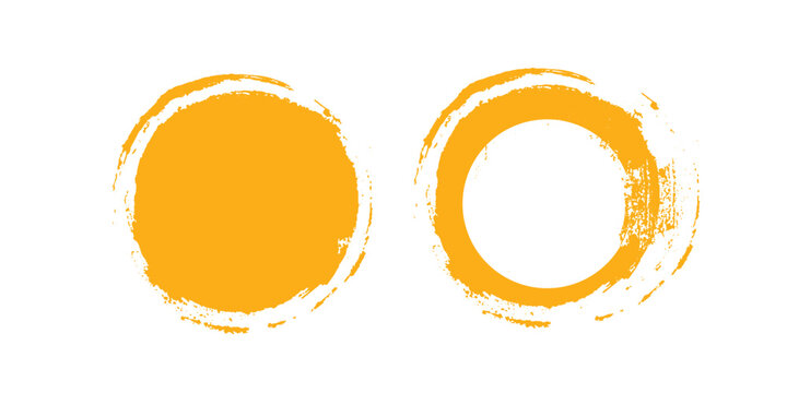 Grunge paint circle vector set. Abstract story highlight cover icons. Grunge round frames for social media stories. Vector illustration