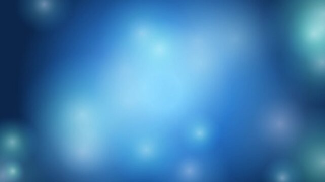 Abstract blue background with soft glowing light spots