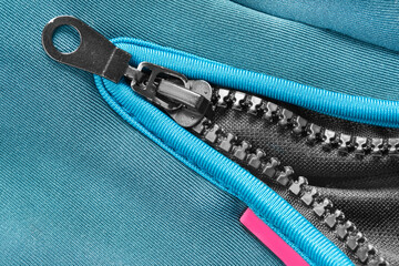 Unfastened zipper closeup © Tarzhanova