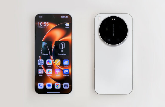 Kuala Lumpur, Malaysia - September 16, 2026: Xiaomi 17 Ultra  showing home screen and back side of the phone
