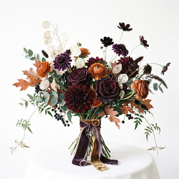 Moody Autumnal Floral Bouquet