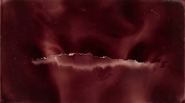Distressed burgundy celluloid film texture with vintage scratches and dark grain overlay