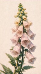 Obraz premium Delicate foxglove blooms art mobile wallpaper