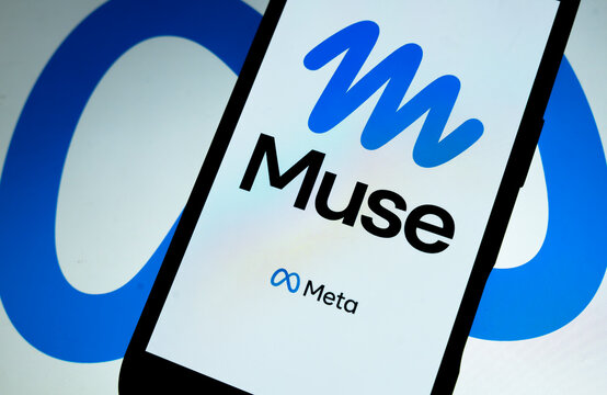 In this photo illustration, Meta&rsquo;s Muse app logo is displayed on a smartphone
