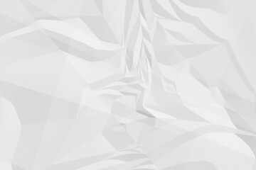Fototapeta premium Crumpled white paper texture background with creased surface overlay