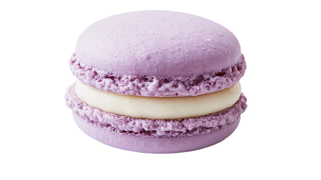 Lavender purple French macaron with smooth creamy white filling