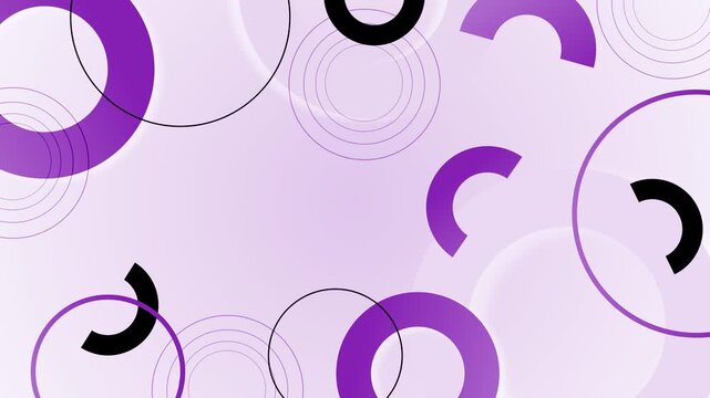 Modern circular abstract background animation, modern geometric design layered shadows, minimal tech style