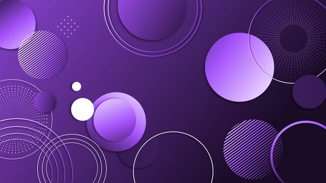 Abstract background with layered circles patterns creating modern geometric design animation