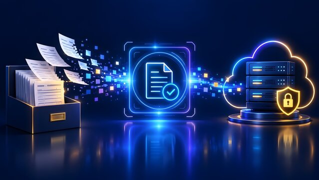 Document Archiving And Cloud Data Migration With Server Protection