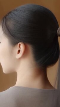 woman showing hair generated by ai 