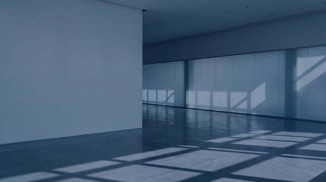 Modern Empty Architectural Interior with Window Shadows