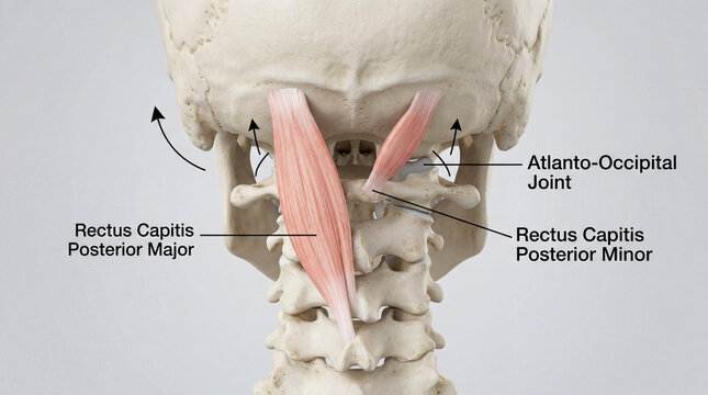 Medical Education Human Skull And Neck Anatomy With Muscle Labels
