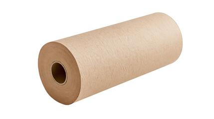Fototapeta premium Large roll of brown kraft paper for industrial packaging and wrapping