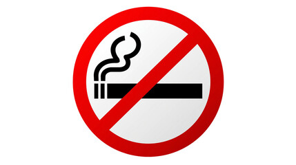 No smoking sign with a red circle and a black cigarette icon © Elowen