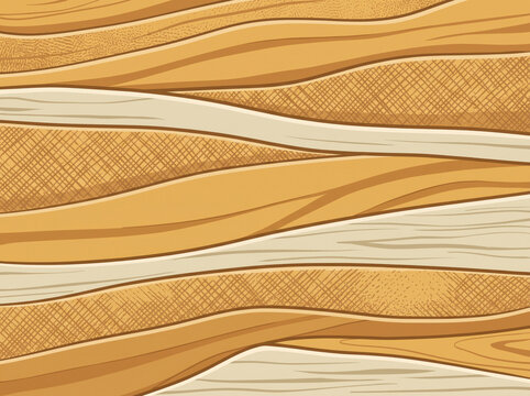 Abstract hand sanded wood grain texture with natural light brown patterns