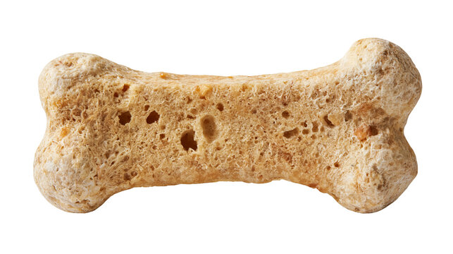 Crunchy baked bone shaped dog biscuit treat
