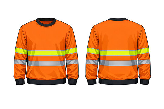 Two-piece high visibility jacket and pants set for worker safety. Includes long sleeved shirt and matching pants.