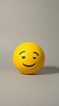 Animated emoji changes expression on neutral background, online conversation reaction, messaging sticker, social media mood, chatbot feedback, user sentiment, digital emotion, and app engagement use.
