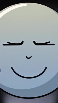 Emoji switches from panic to gentle relief with tearful smile, anxiety reaction, stress recovery, wellness message, mental health feedback, chat sticker, and supportive app communication cue.
