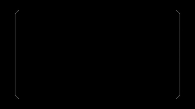 Minimal frame icon set showing a thin border interface design for cinematic video screen overlay or digital layout