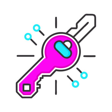 Authorized cryptography access data decryption hardware security key icon