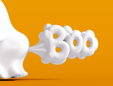 Funny Halloween concept design. 3D Rendering, 3D Illustration