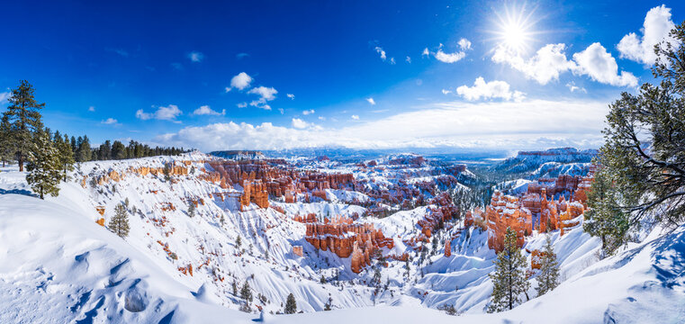 Panorama Bryce Canyon National Park in Winter season , Utah, USA