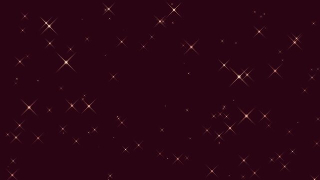 Luxury burgundy background with shimmering star glare and sparkling particles. Abstract dark red background with glowing pink glitter