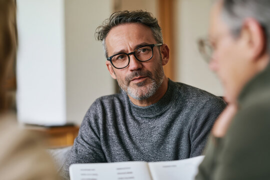 An intimate discussion between two professionals in a cozy setting, highlighting interpersonal communication, trust-building, and collaboration toward shared goals.